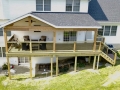 Covered porch with gable and shed roof