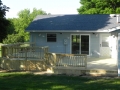 Treated wood deck and railing