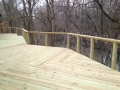 Treated deck with cable railing