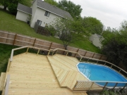 Treated Pool Deck with Alum.Spindals