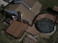 multi level Trex deck and railing with pool deck