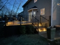 Trex deck with Trex lighting in posts and risers