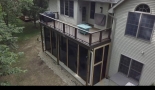 Trex deck and railing with Trex rain escape